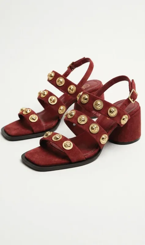 Sandalias bordeuax caro criado