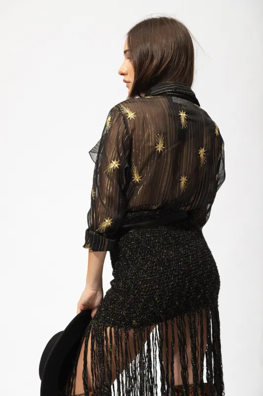 camisa rapsodia estrellas doradas