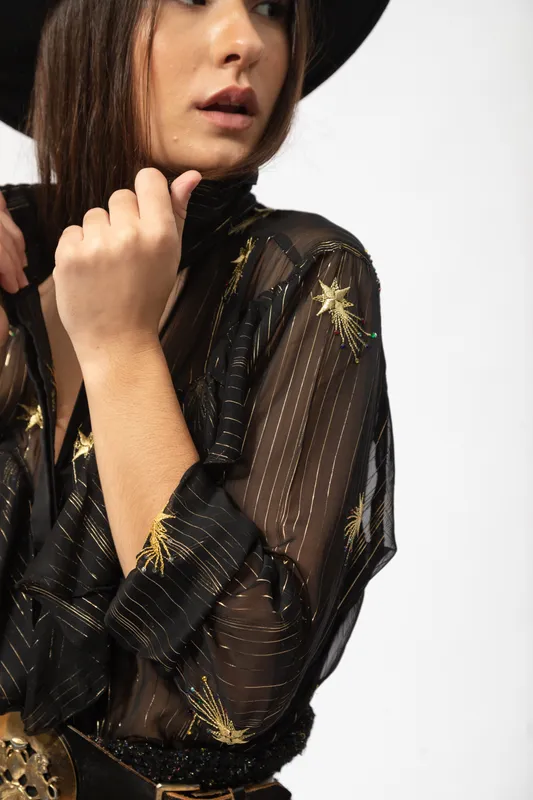 camisa rapsodia estrellas doradas