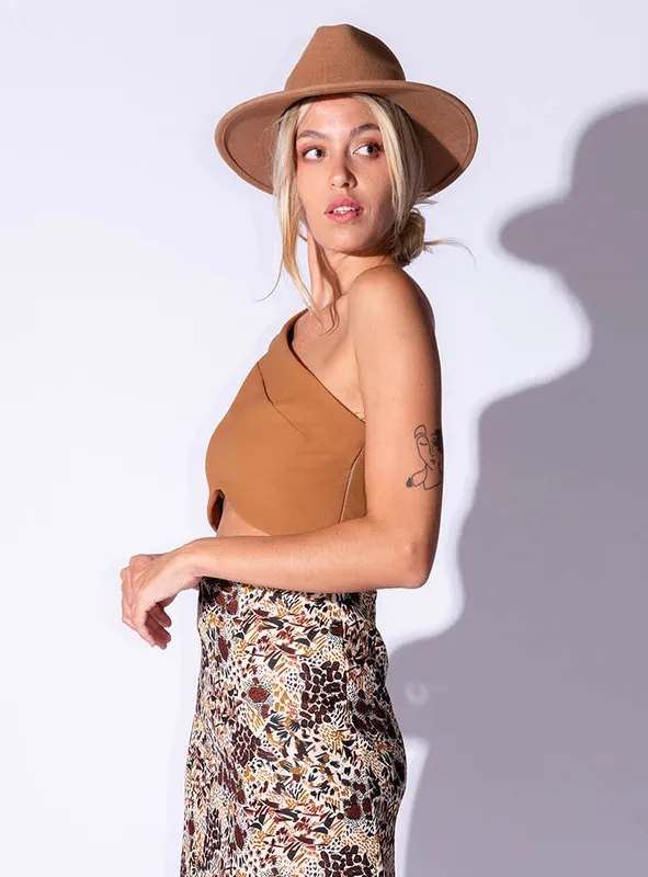 Top habano de un hombro Shibinda