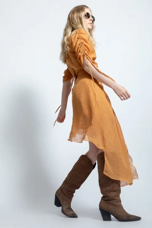 Vestido Mostaza Irregular AB
