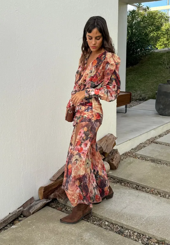 Vestido Estampa Flores AB