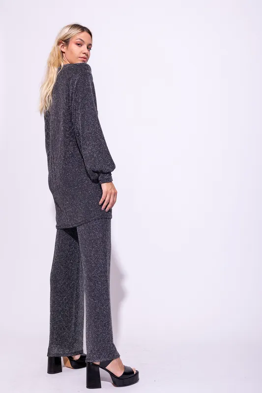 REMERON ZARA NEGRO SHINY MANGA LARGA (CONJUNTO)