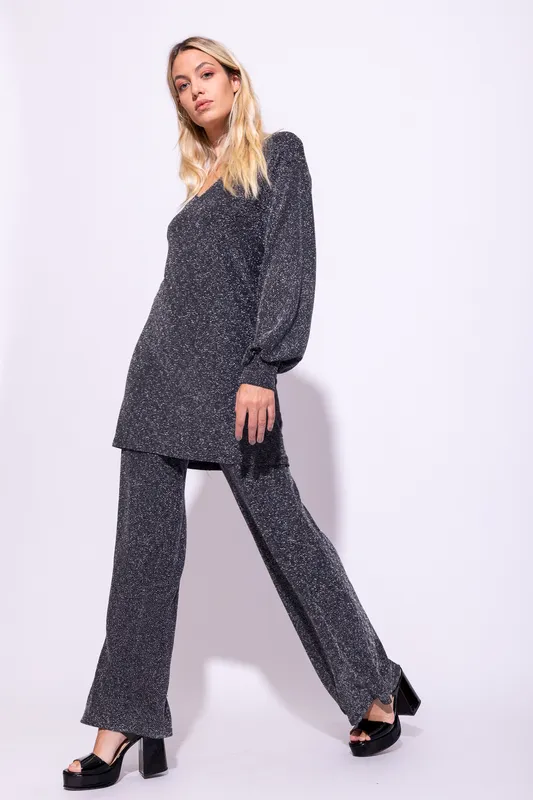 REMERON ZARA NEGRO SHINY MANGA LARGA (CONJUNTO)