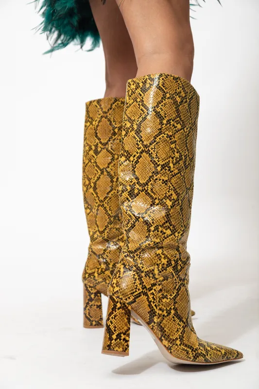 Botas Jeffrey Campbell Yellow Snake
