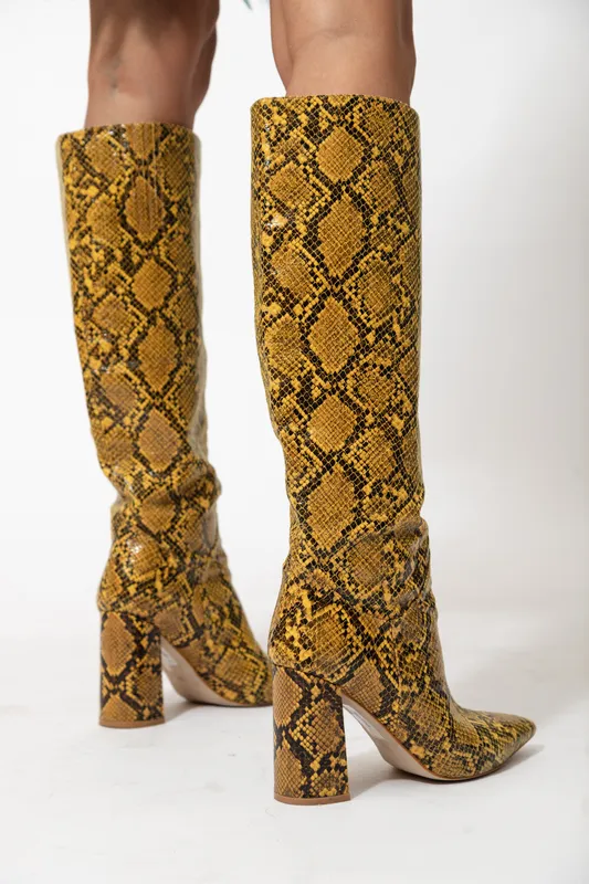 Botas Jeffrey Campbell Yellow Snake