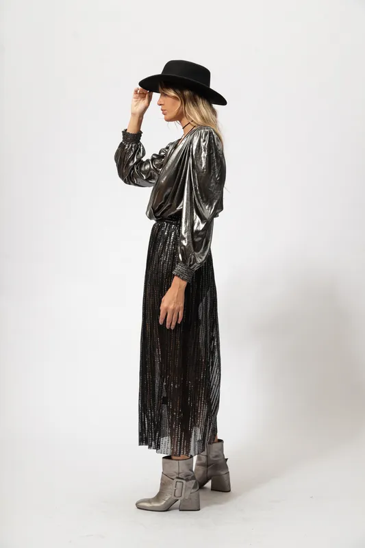 Falda Sabina Musayev Lentejuela Negra