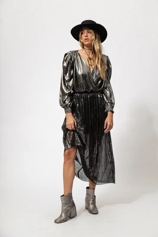 Falda Sabina Musayev Lentejuela Negra