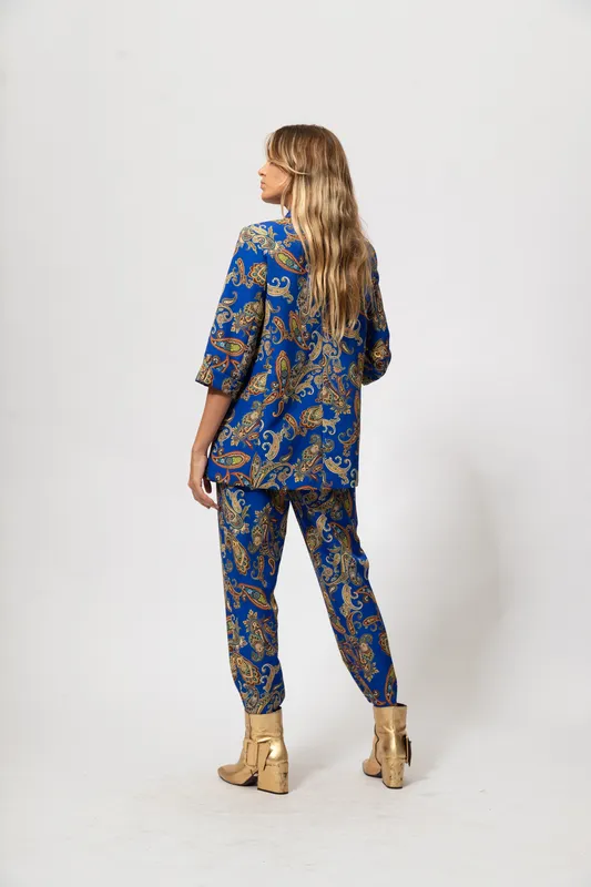 Blazer Eva&Rosy CONJUNTO azul arabesco