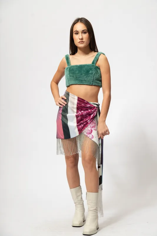 Falda mandinga flecos