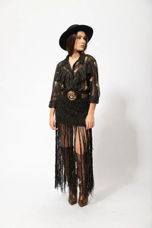 Falda The Farra tejida negra