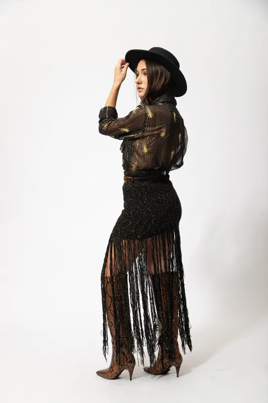 Falda The Farra tejida negra