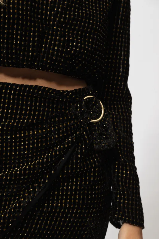 Falda house of harlow velve negro