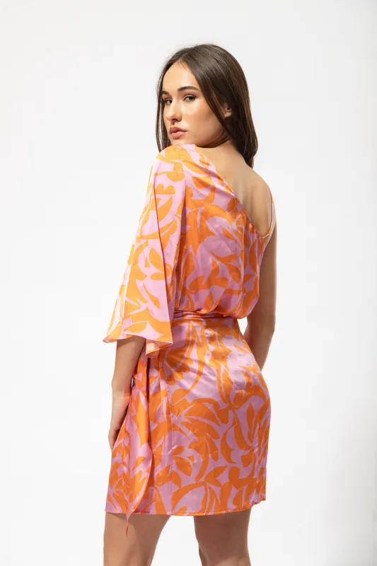 Top Zara Conjunto Rosa/Naranja