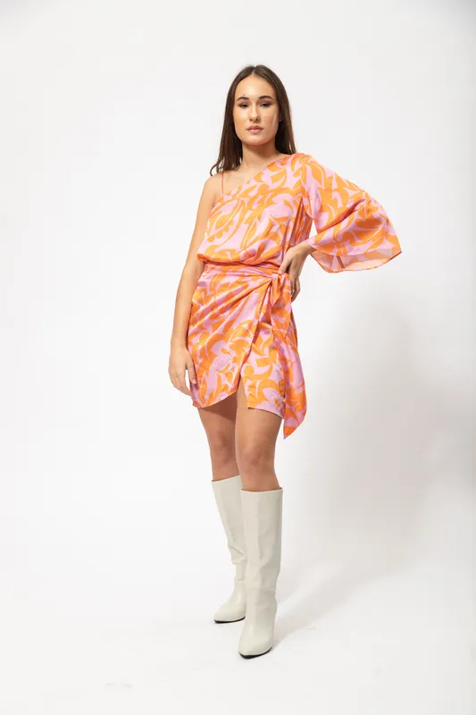 Top Zara Conjunto Rosa/Naranja