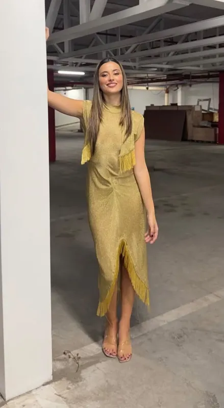 vestido dorado cleopatra