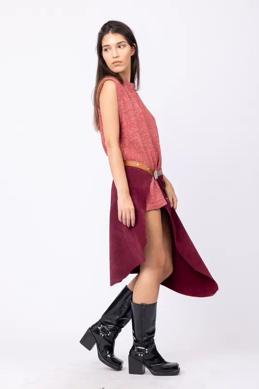 Chaleco HAND tejido lurex rosa