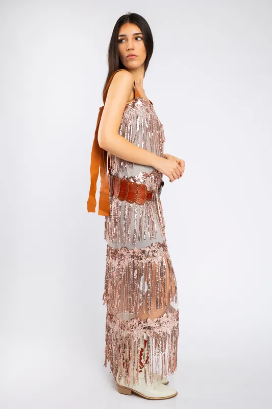 Vestido Rosa Bling Bling Agnes