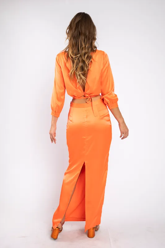 Falda Naranja Conjunto Coshi