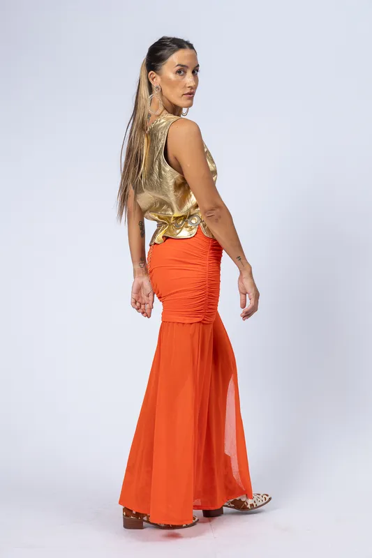 Top Cuero Dorado Agnes L