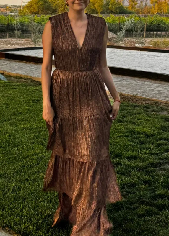 Vestido sabina musayev cobre