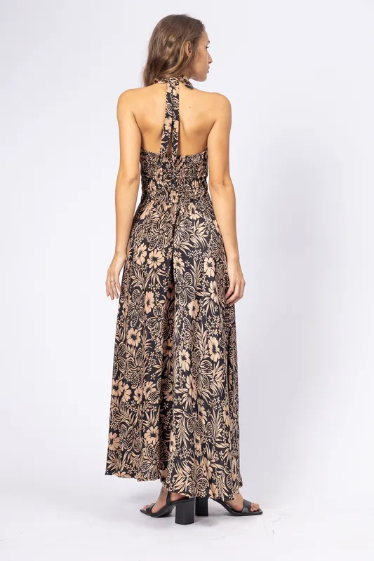 Mono INDIA Estampado Beige y Negro