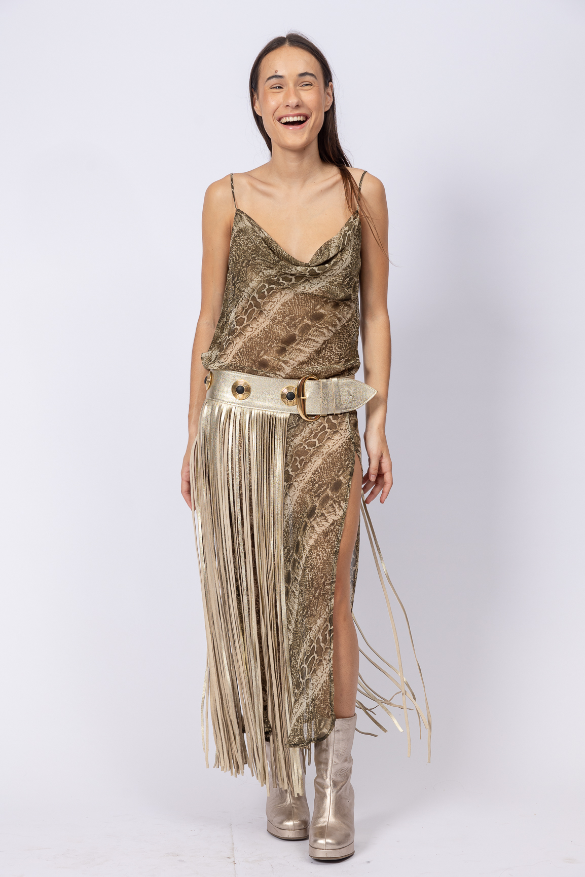 Cinto Flecos Dorado Caro Criado