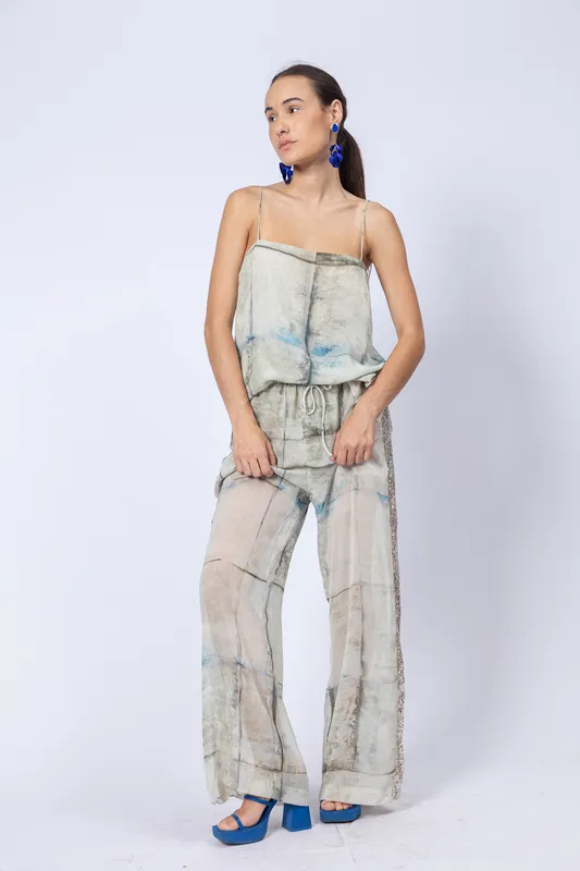 conjunto zara verde y brillo