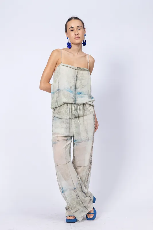 conjunto zara verde y brillo