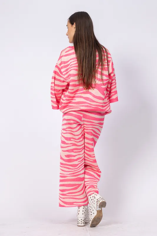 conjunto rosa fluor zebra
