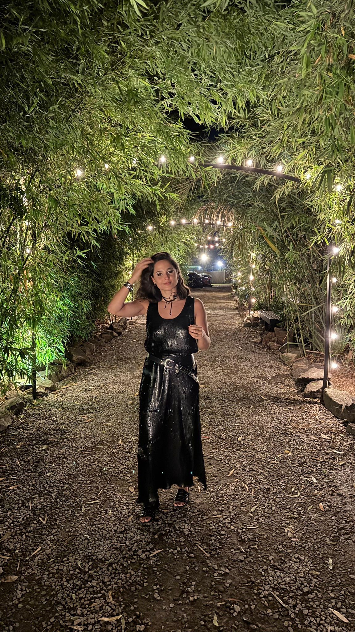 vestido magma negro lentejuelas