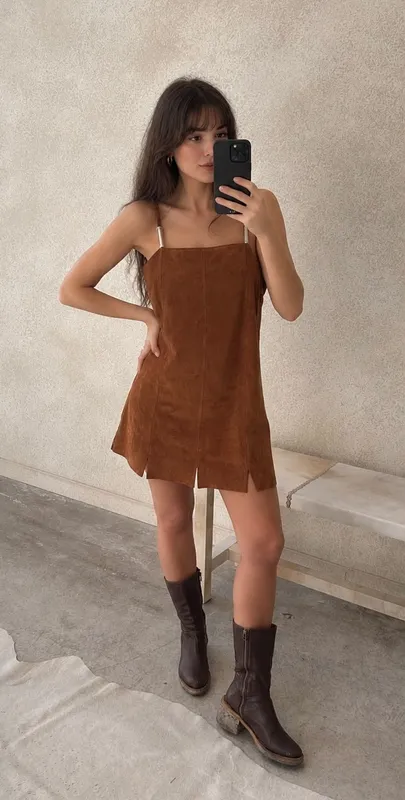 Vestido Agnes L marrón