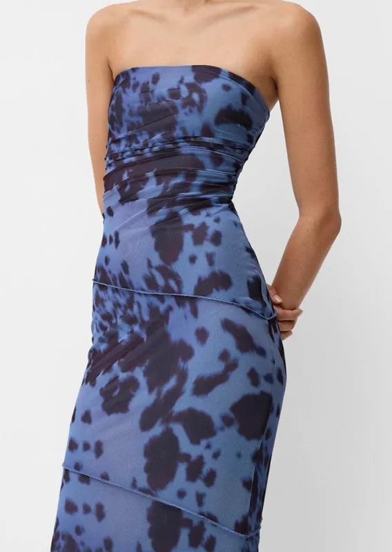 Vestido  Strapless  Bershka