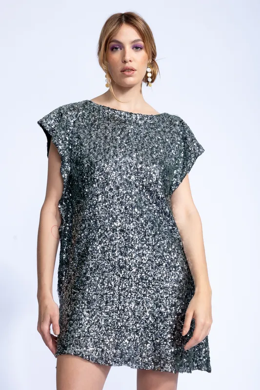 Vestido Selva ShillBidder Lentejuelas Verde/Negro