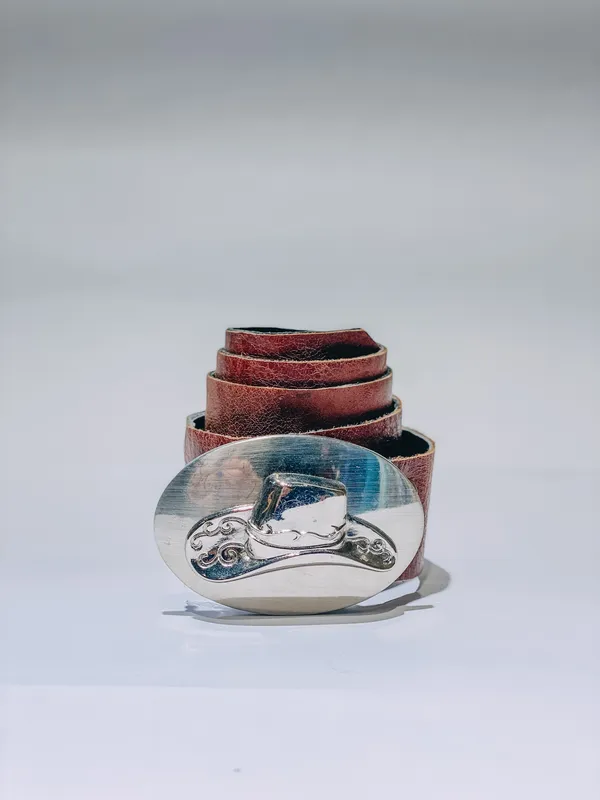 Faja Daches Cuero Marrón Hebilla Cowboy