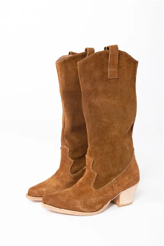 BOTAS TEJANAS GAMUZA MARRONES 37