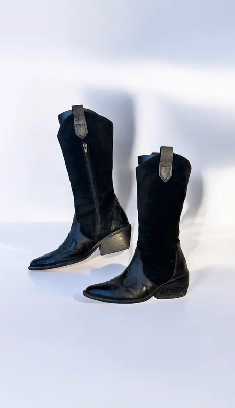 Tejana negra terciopelo 37