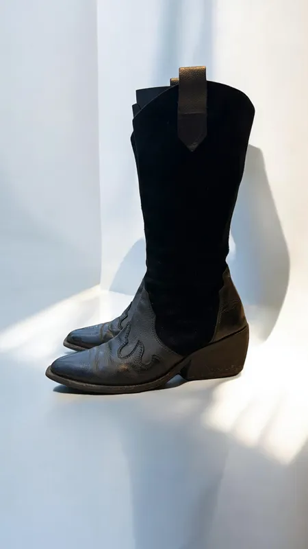 Tejana negra terciopelo 37