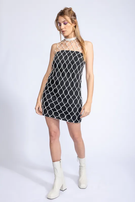 Vestido TOPSHOP white Red