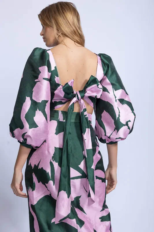 falda LAAGAM VERDE Y FUCSIA (CONJUNTO)