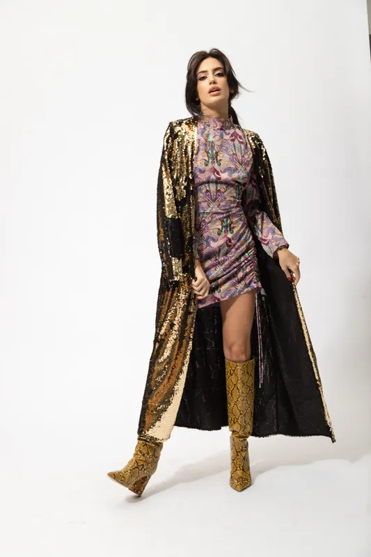 Chaqueta Blanka Lentejuela oro