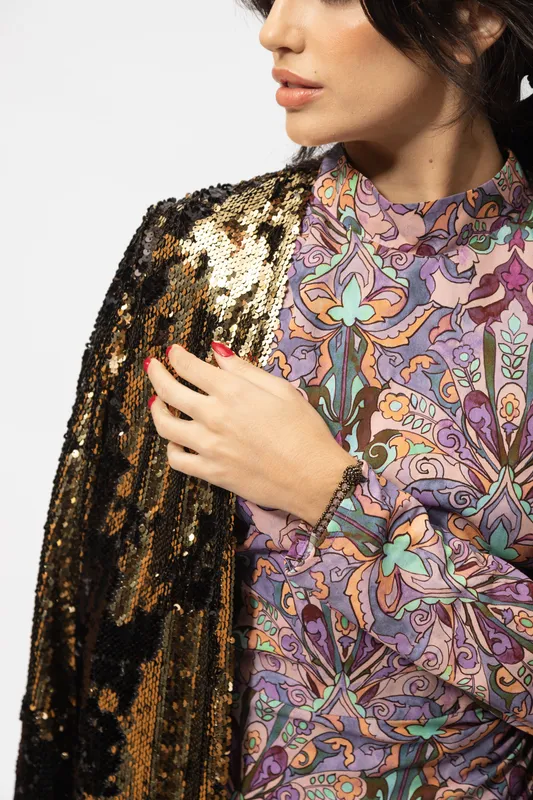 Chaqueta Blanka Lentejuela oro