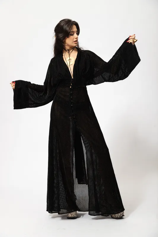 Vestido Blanka Velvet Negro