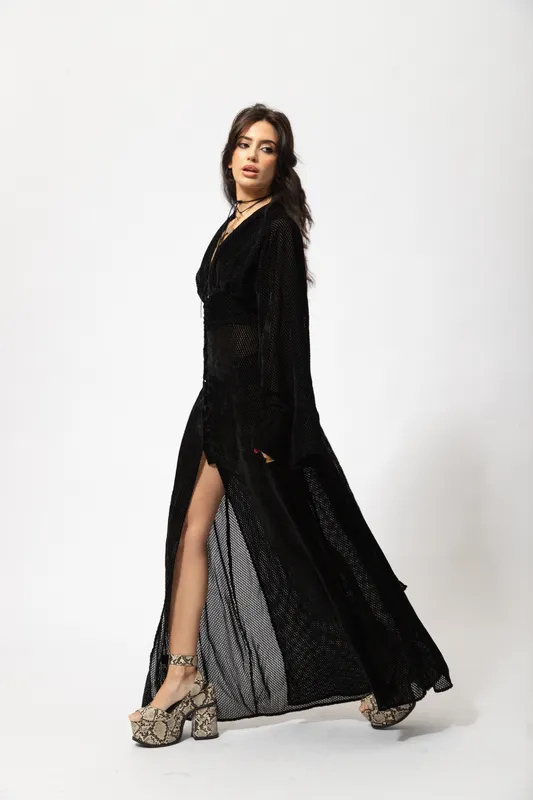 Vestido Blanka Velvet Negro