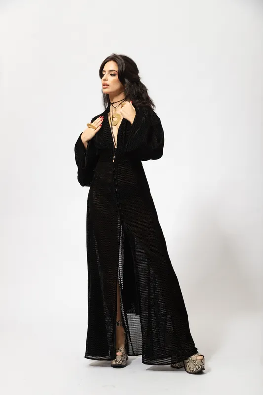 Vestido Blanka Velvet Negro