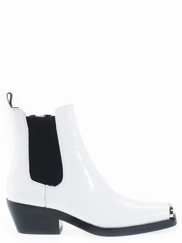 Botas Jeffrey Campbell Tejana Blancas punta metal