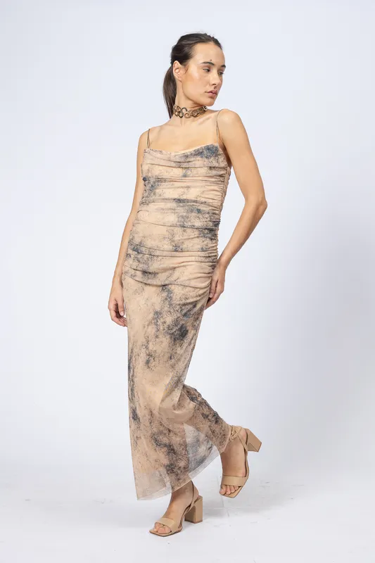 Vestido largo zara batik corset