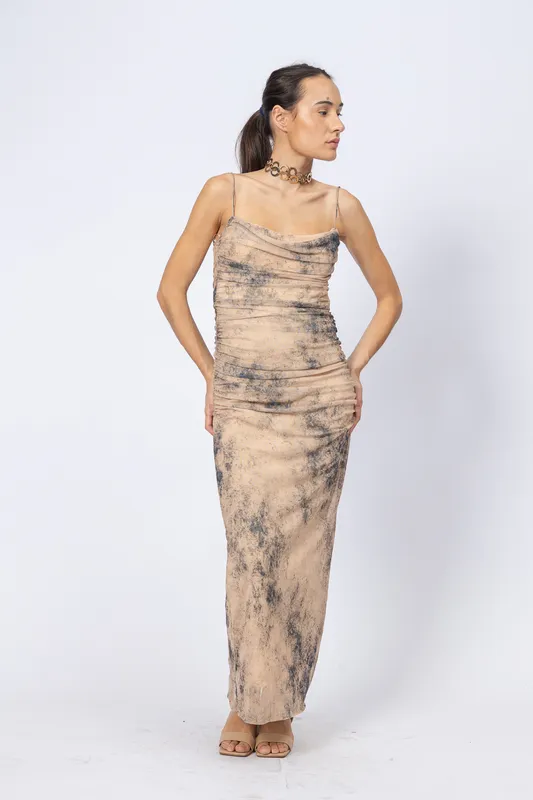 Vestido largo zara batik corset