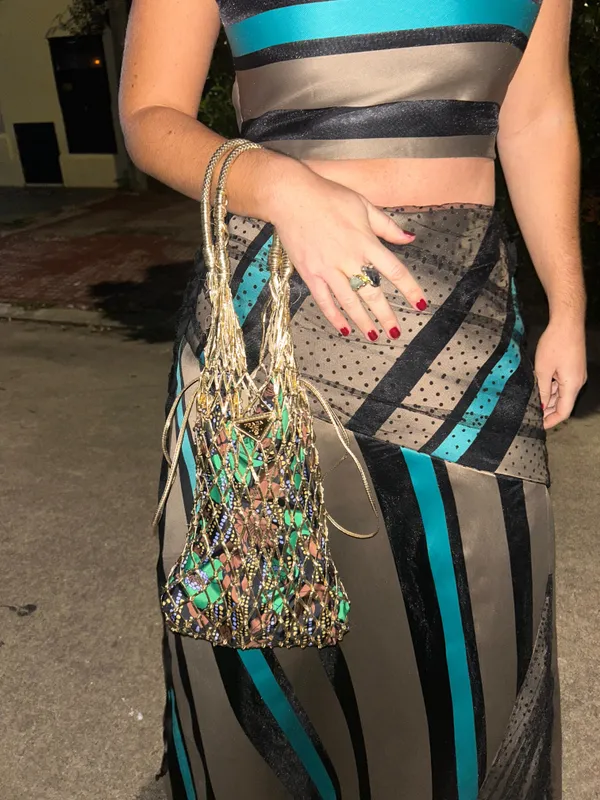 Set rayas y aplique flor maqui