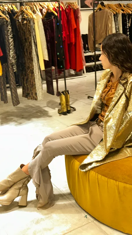 Pantalón mutma beige volados